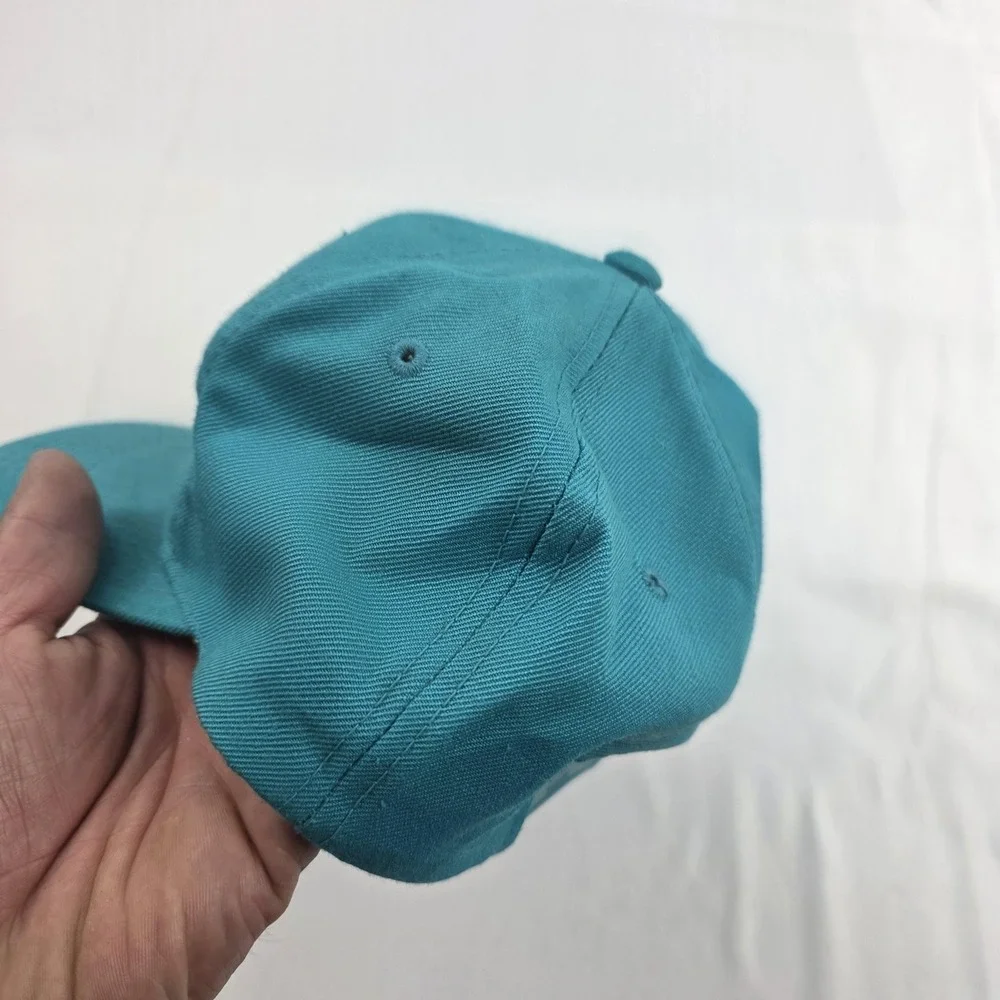 Vintage Florida Marlins Hat Cap Snap Back Mens One Size Teal MLB Baseball 90s